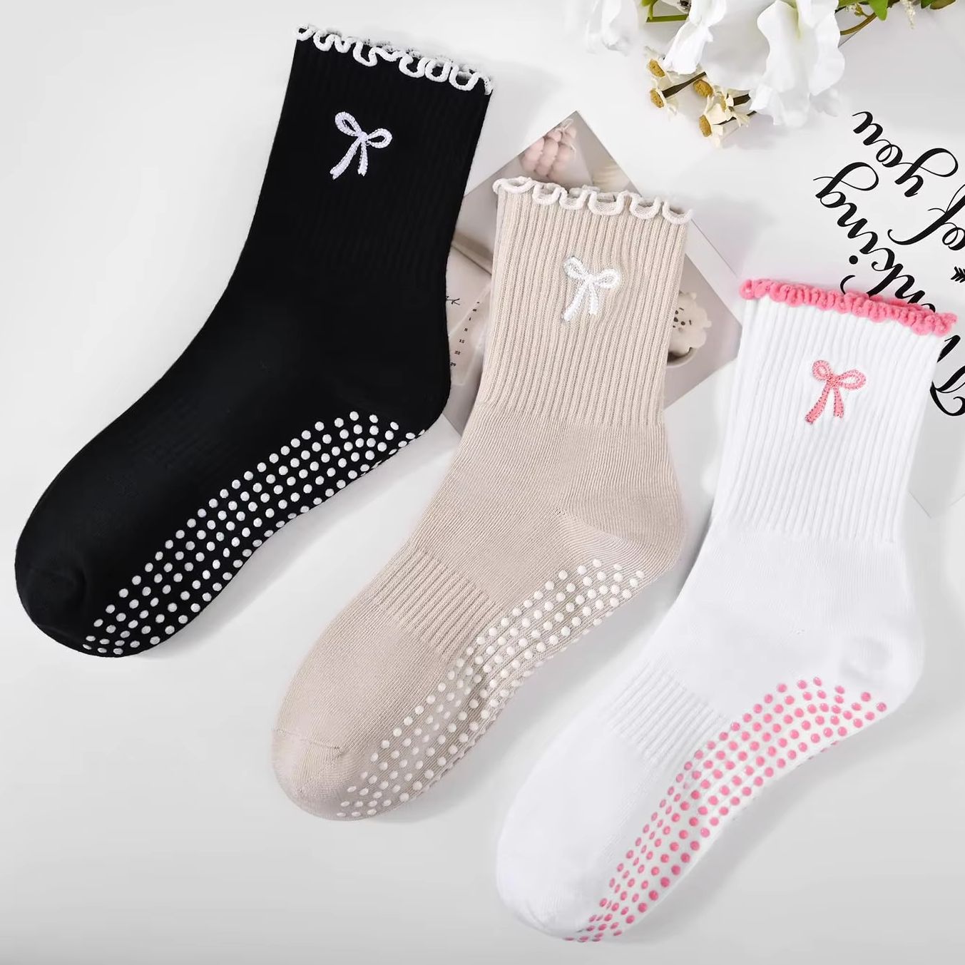 Medias Para Pilates Y Yoga - 3 pares de calcetines de pilates