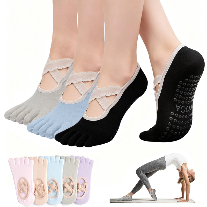 Medias Para Pilates Y Yoga - Calcetines de Pilates Antideslizantes para Mujer,