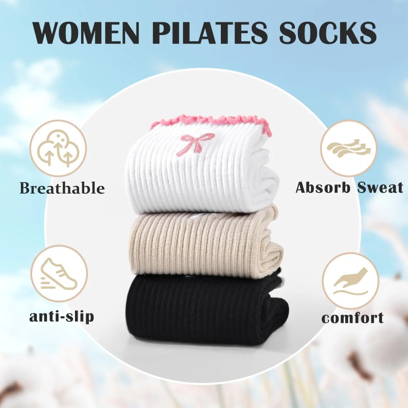 Pilates & Yoga Vida - Calcetines Profesionales de Yoga, con Correa