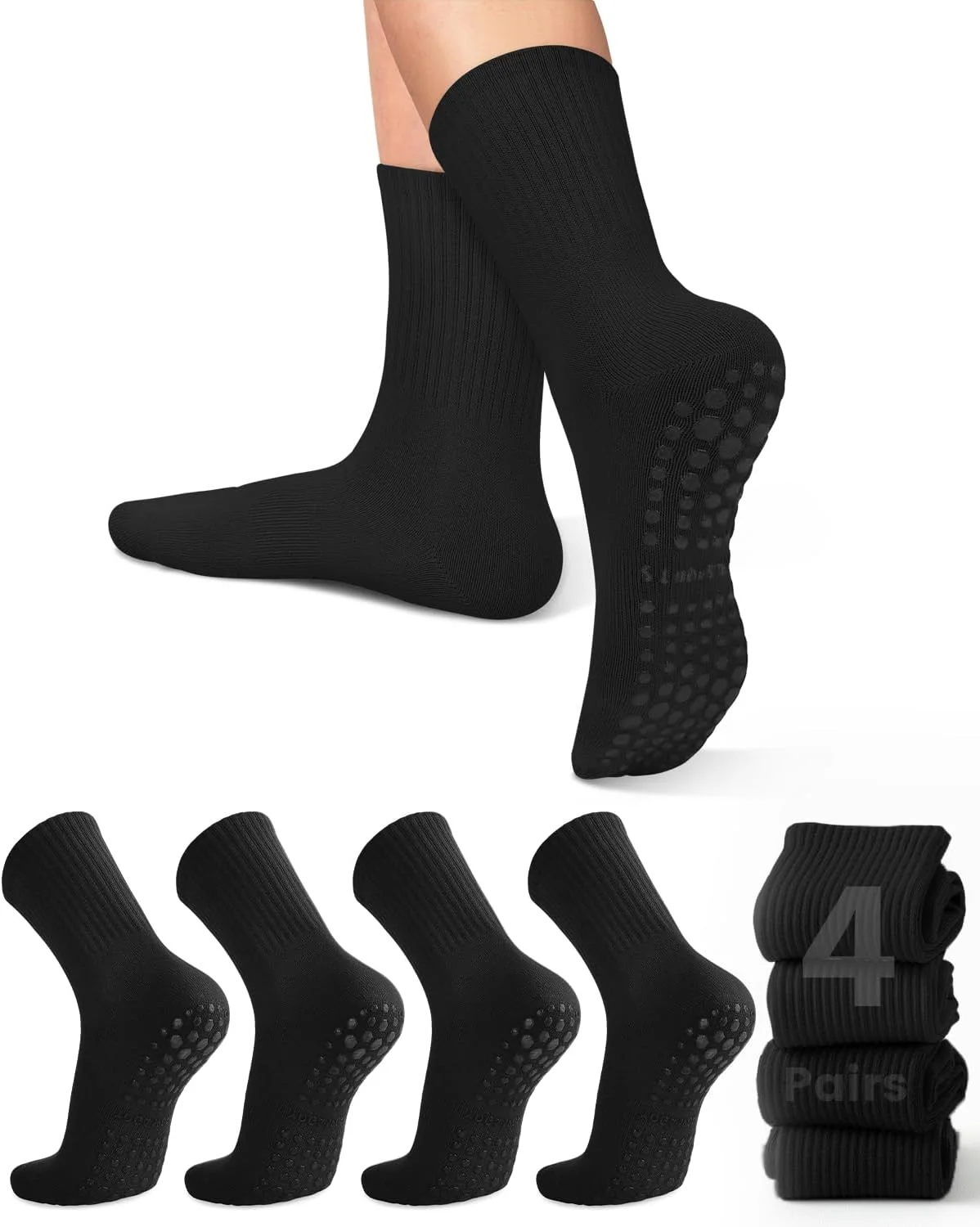 Pilates & Yoga Vida - 4 pares de calcetines de yoga