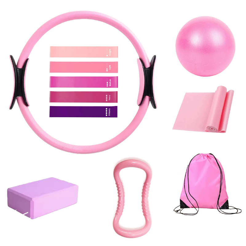 Pilates Yoga Resistance Ring - Set de Pilates de 11 Piezas,