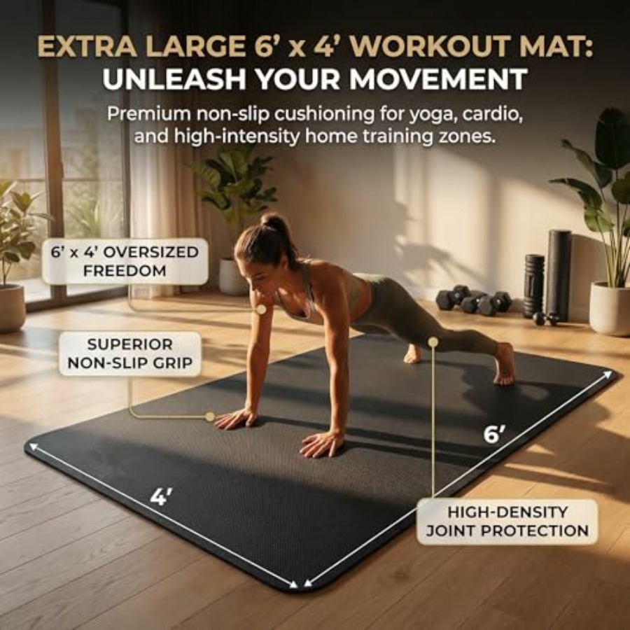 Esterilla de yoga grande de 6' - Pilates X Yoga reseña y precio