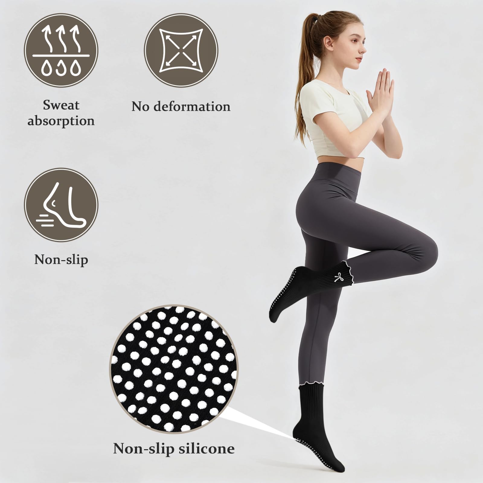 3 pares de calcetines de pilat - Medias Para Pilates Y Yoga reseña y precio